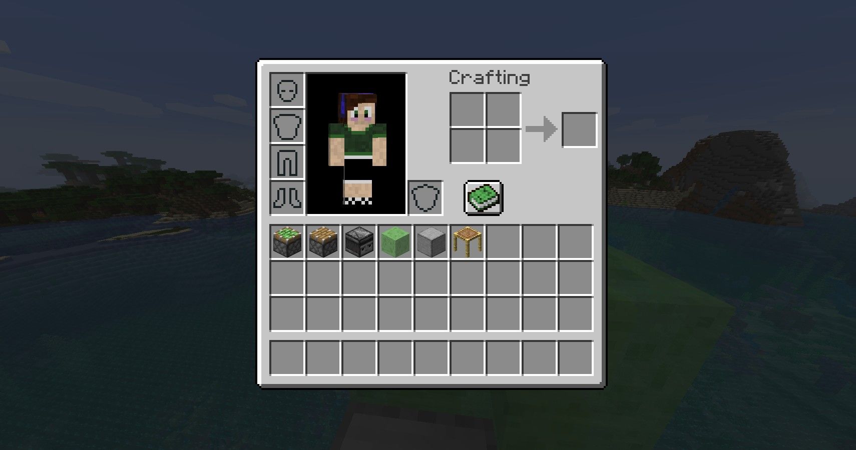 materials in player inventory for flying machine in minecraft