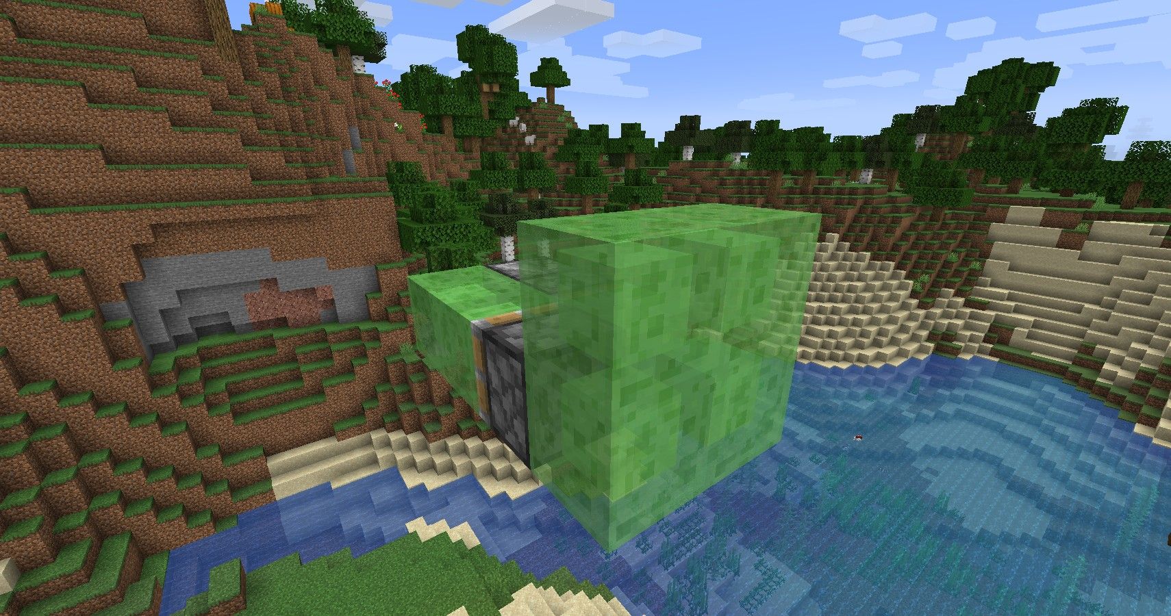 minecraft flying machine with 2x2 wall of slime for support