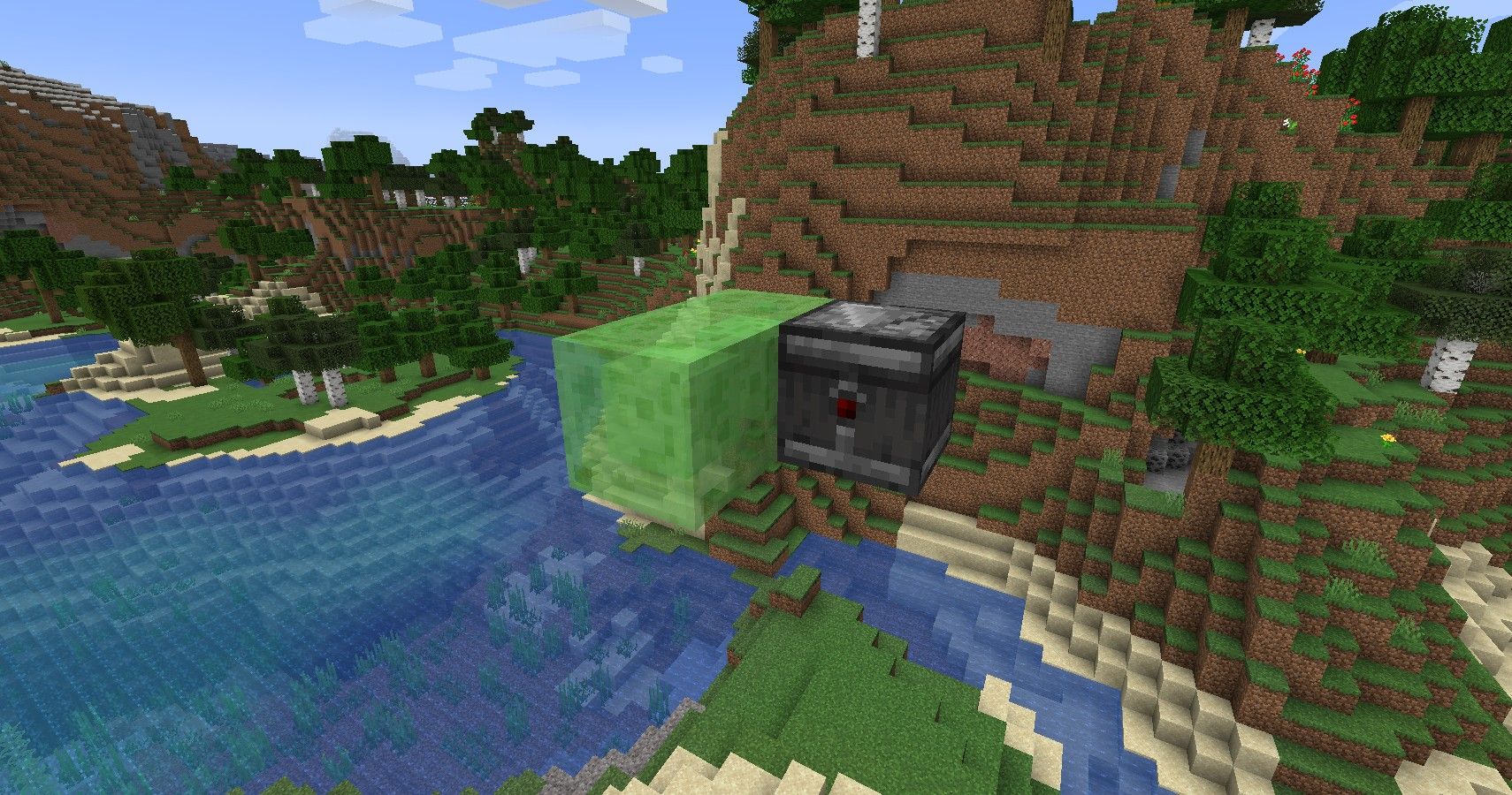 slime and observer of minecraft flying machine