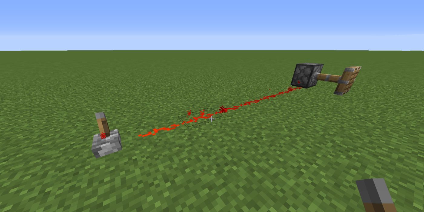 Minecraft Lever Activating A Piston