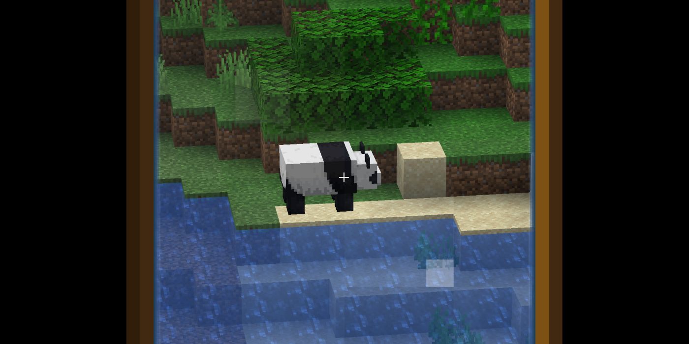 Minecraft Looking At Panda Through Spyglass