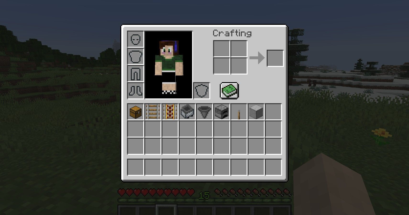 materials in player inventory to make a super smelter in minecraft
