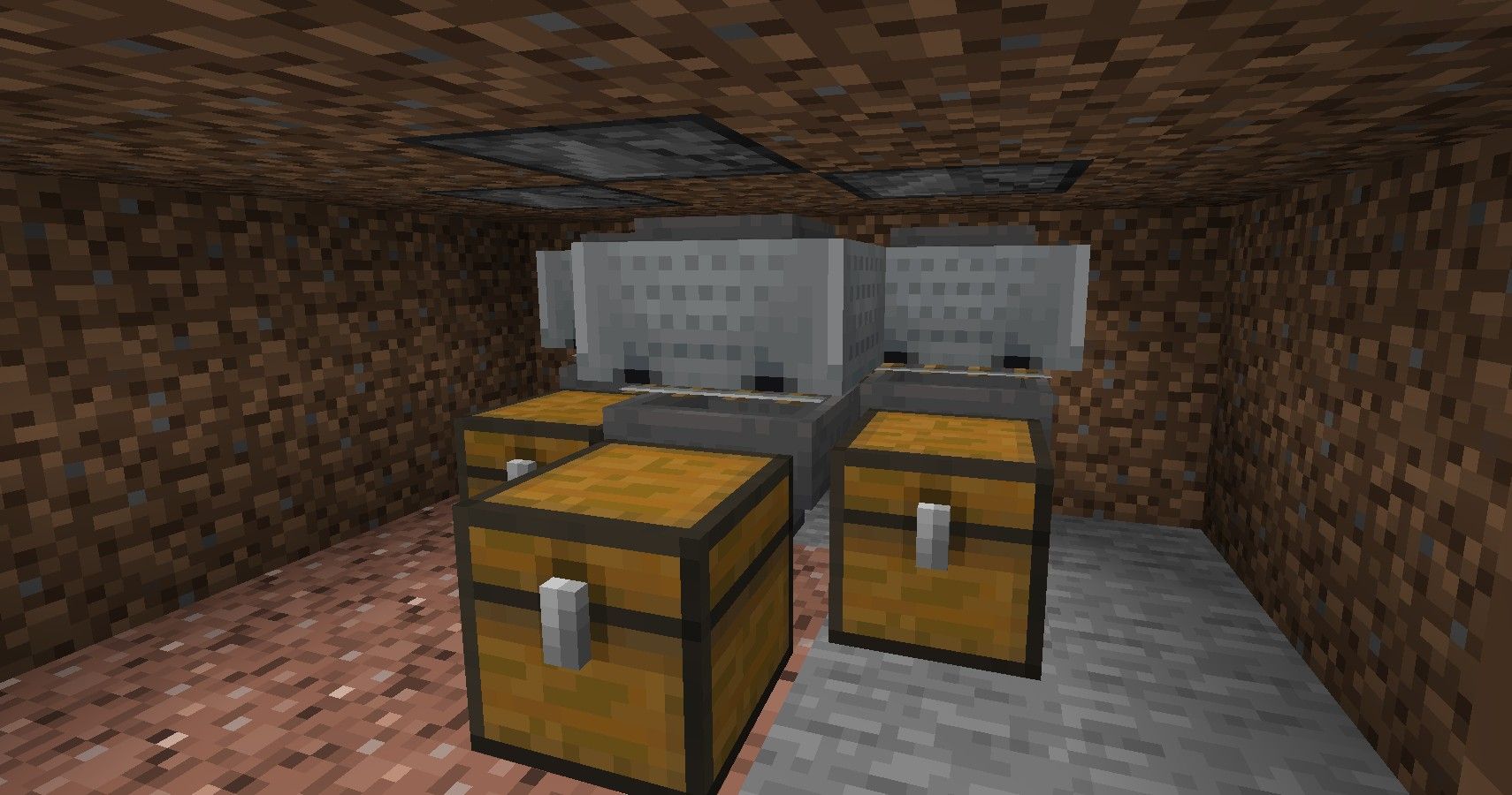 chests, hoppers, and carts set for minecraft wool farm