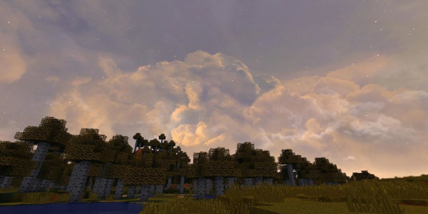 Minecraft mod dramatic sky realistic clouds