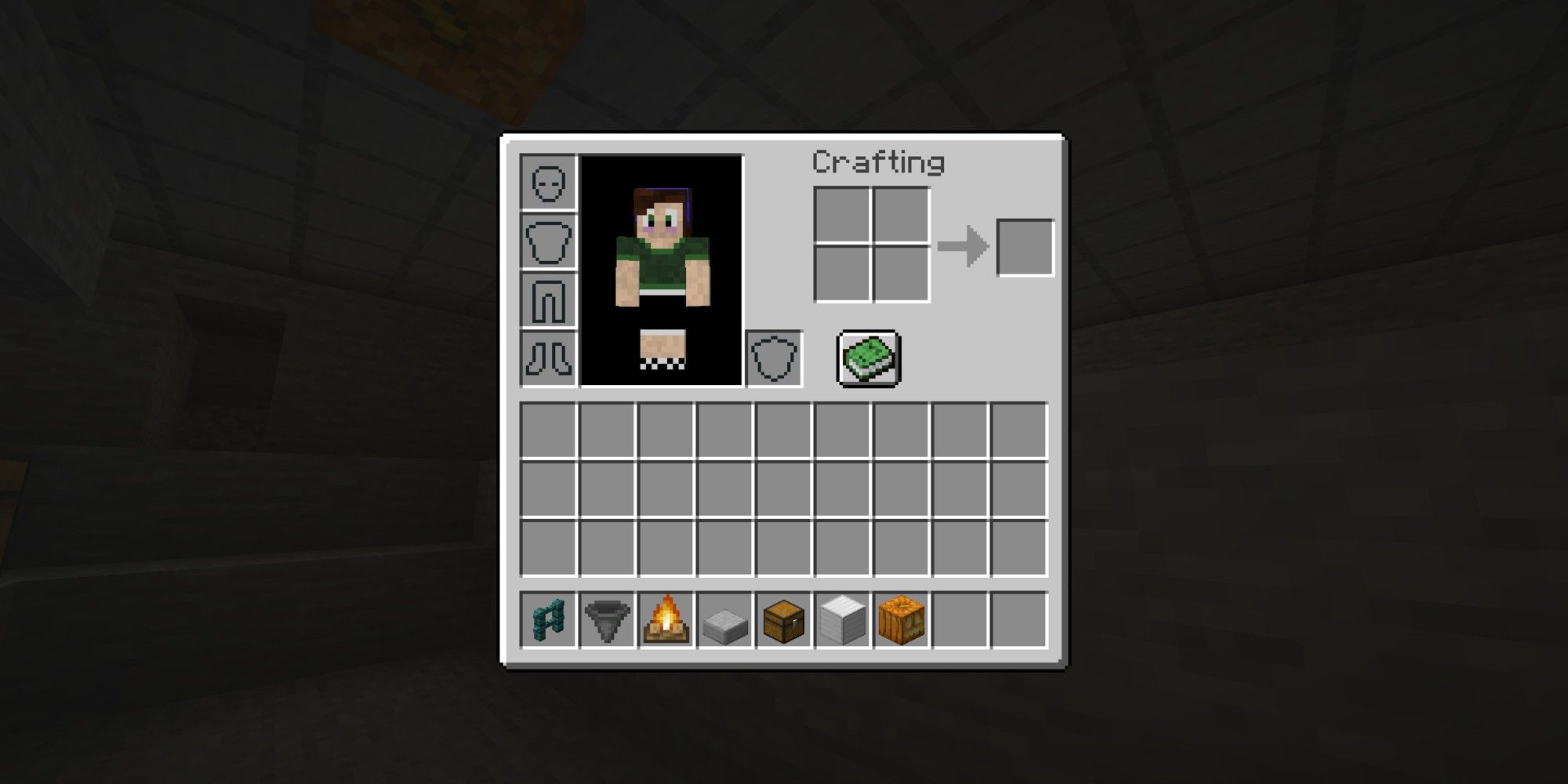 materials in player inventory for minecraft slime farm