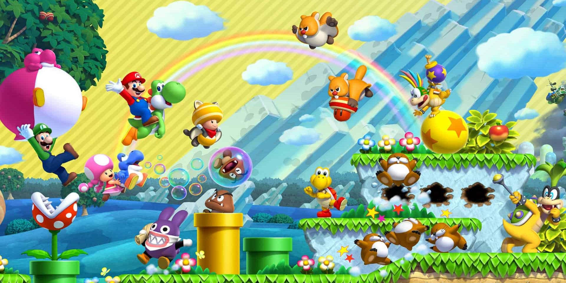 Promotional art for New Super Mario Bros. U Deluxe
