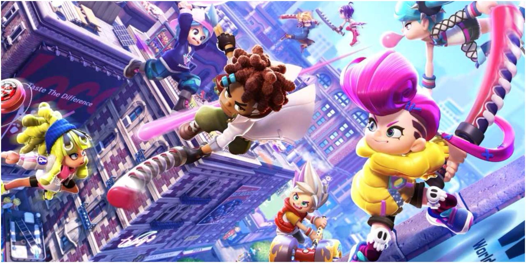 Ninjala Loading Screen Artwork with characters battling