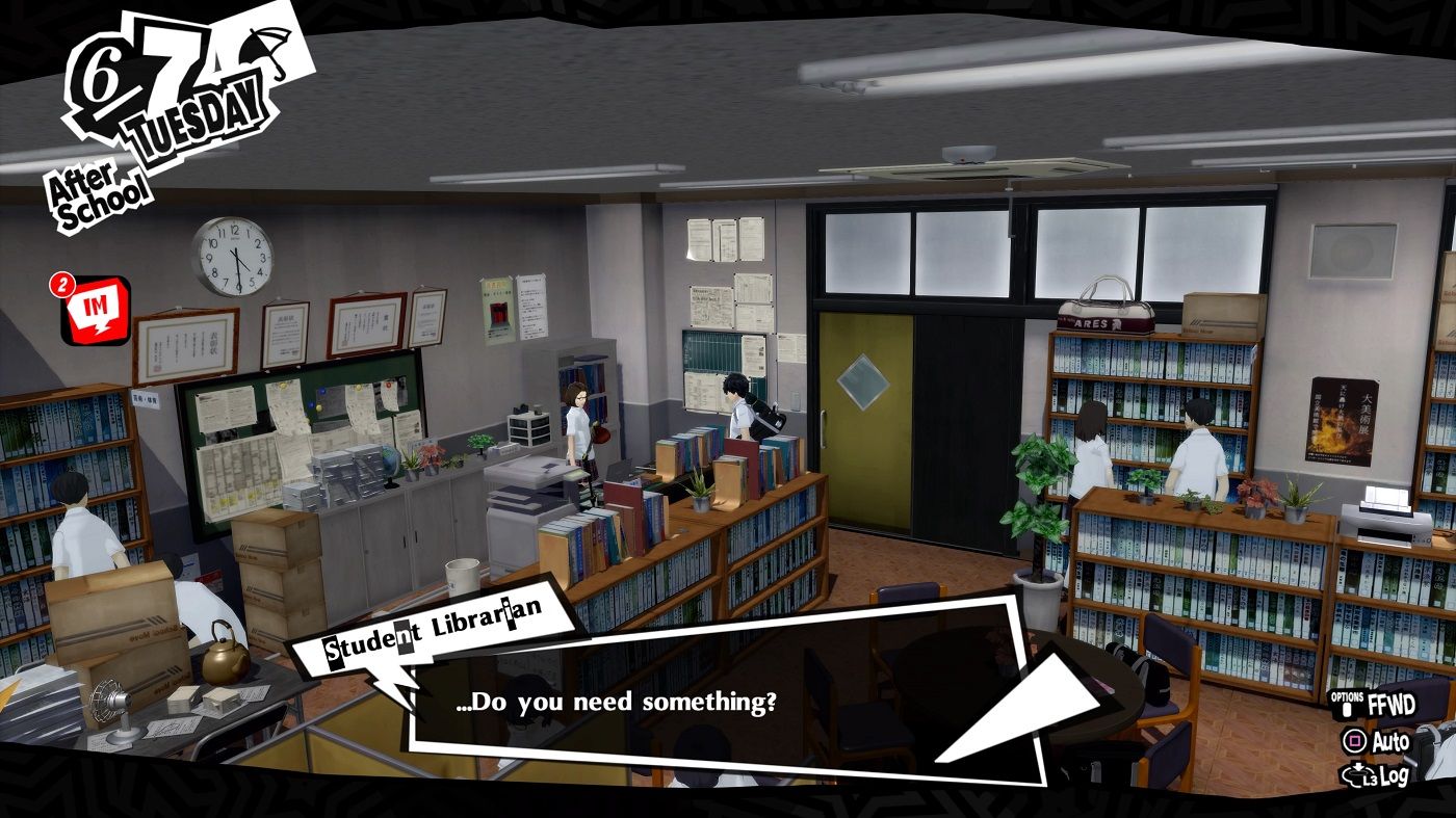 Persona 5 Royal school library