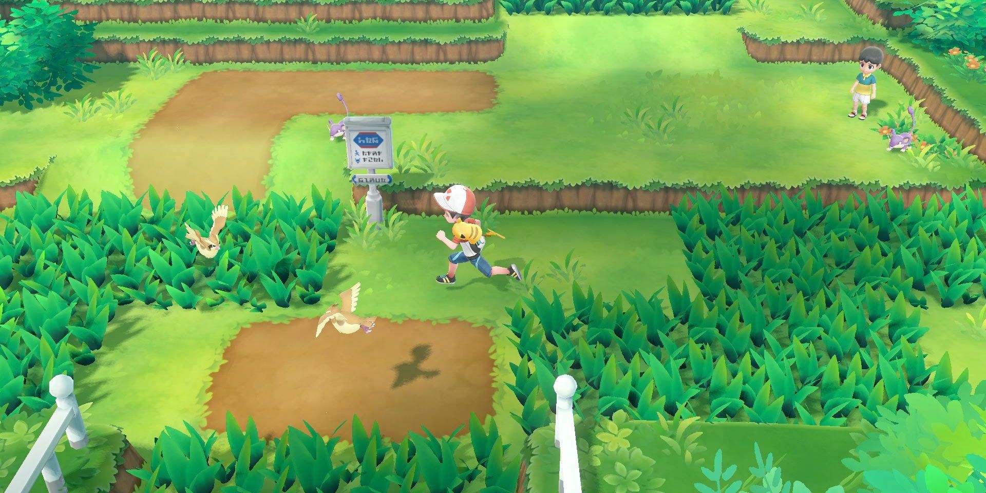 Walking through a wild area in Pokemon: Let's Go!