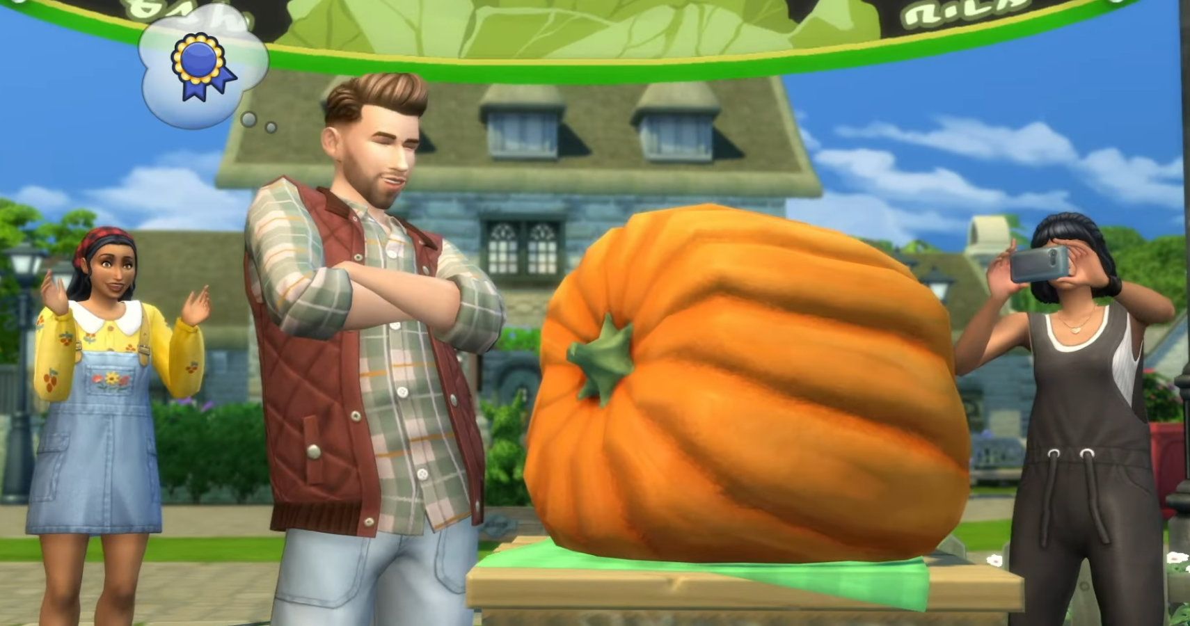 Sims prize pumpkin at the show