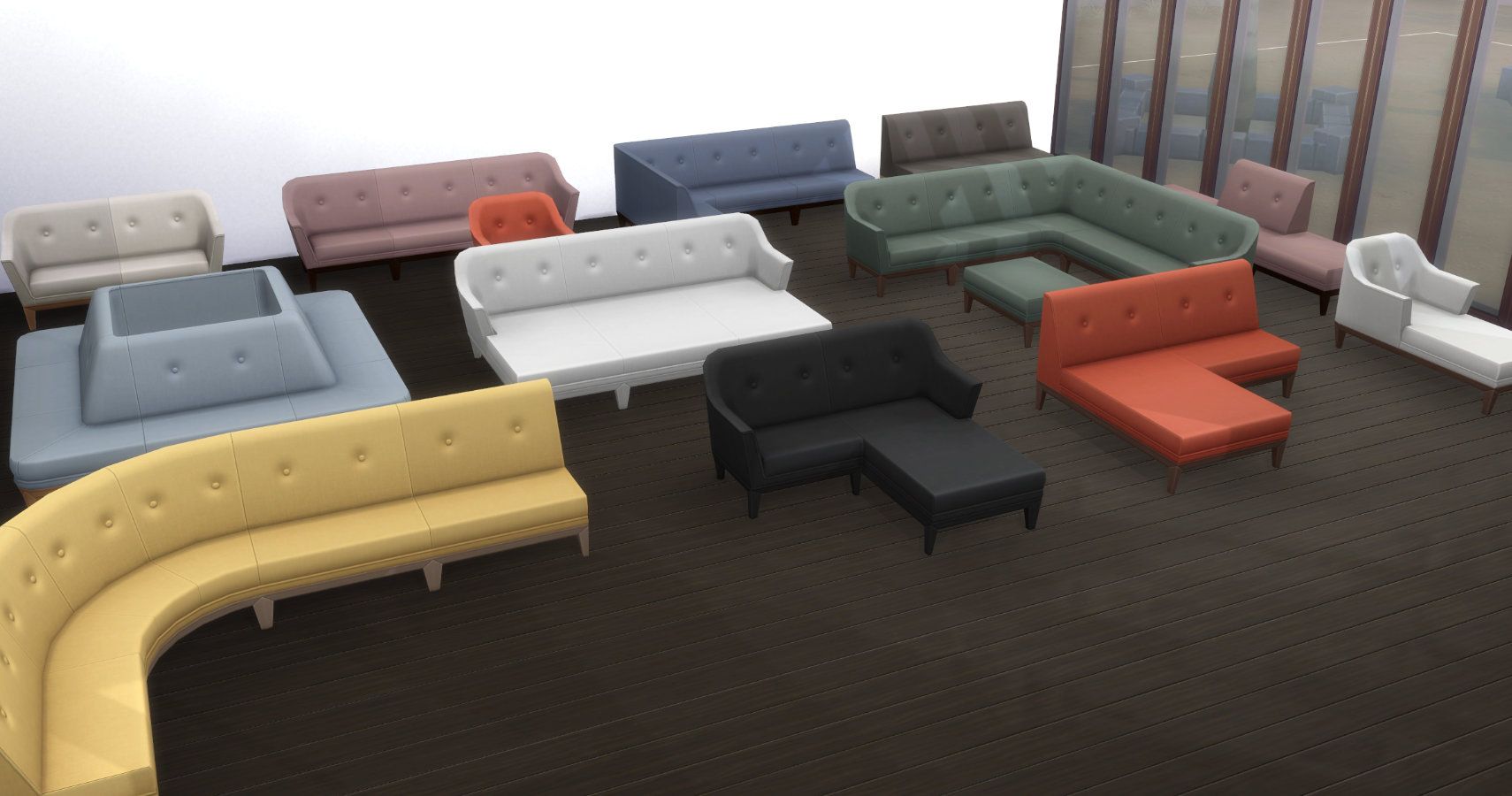 different sofa variations of the modern design