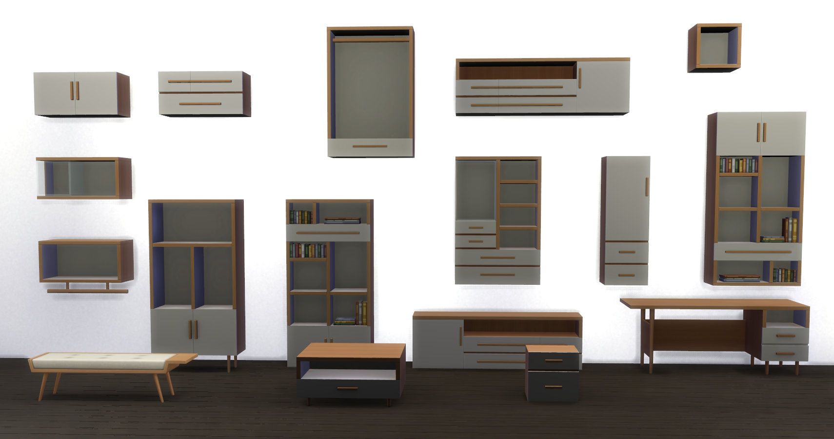 All square modular furniture