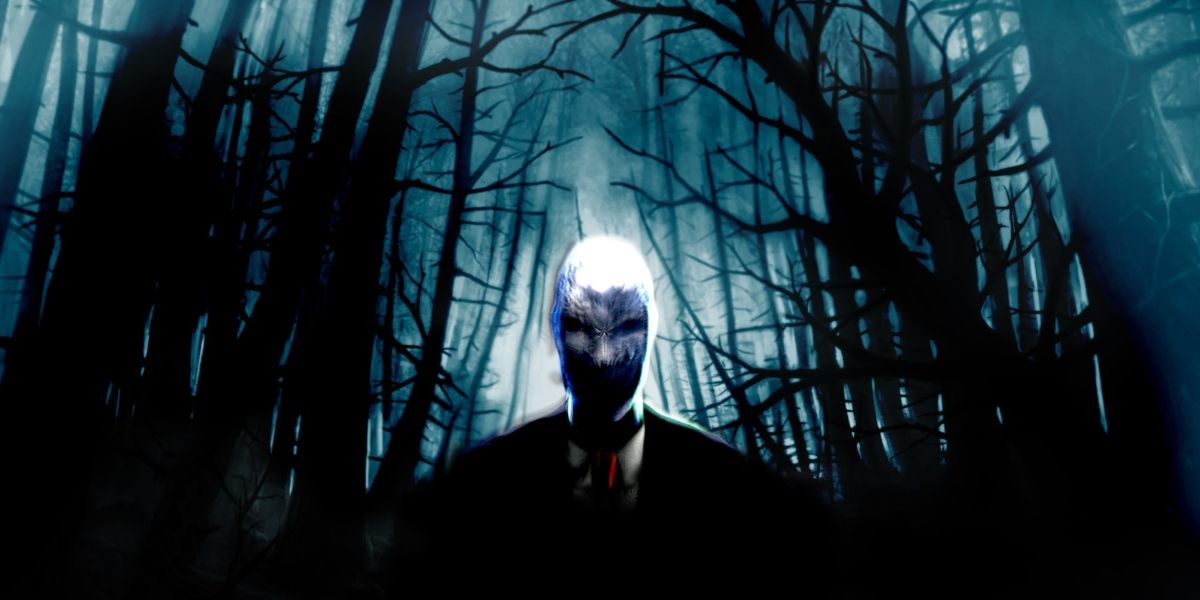 Slender The Arrival - Slender Man Standing In A Dark Forest