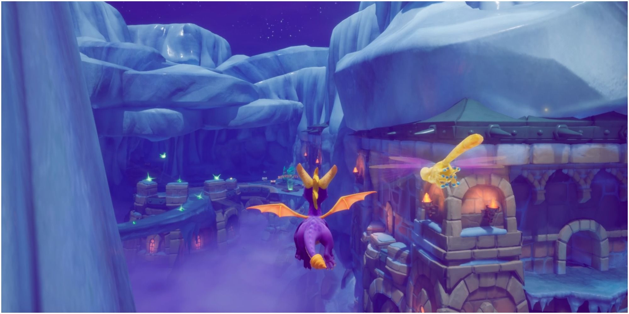 Spyro The Dragon Icy Cavern Spyro In Flight