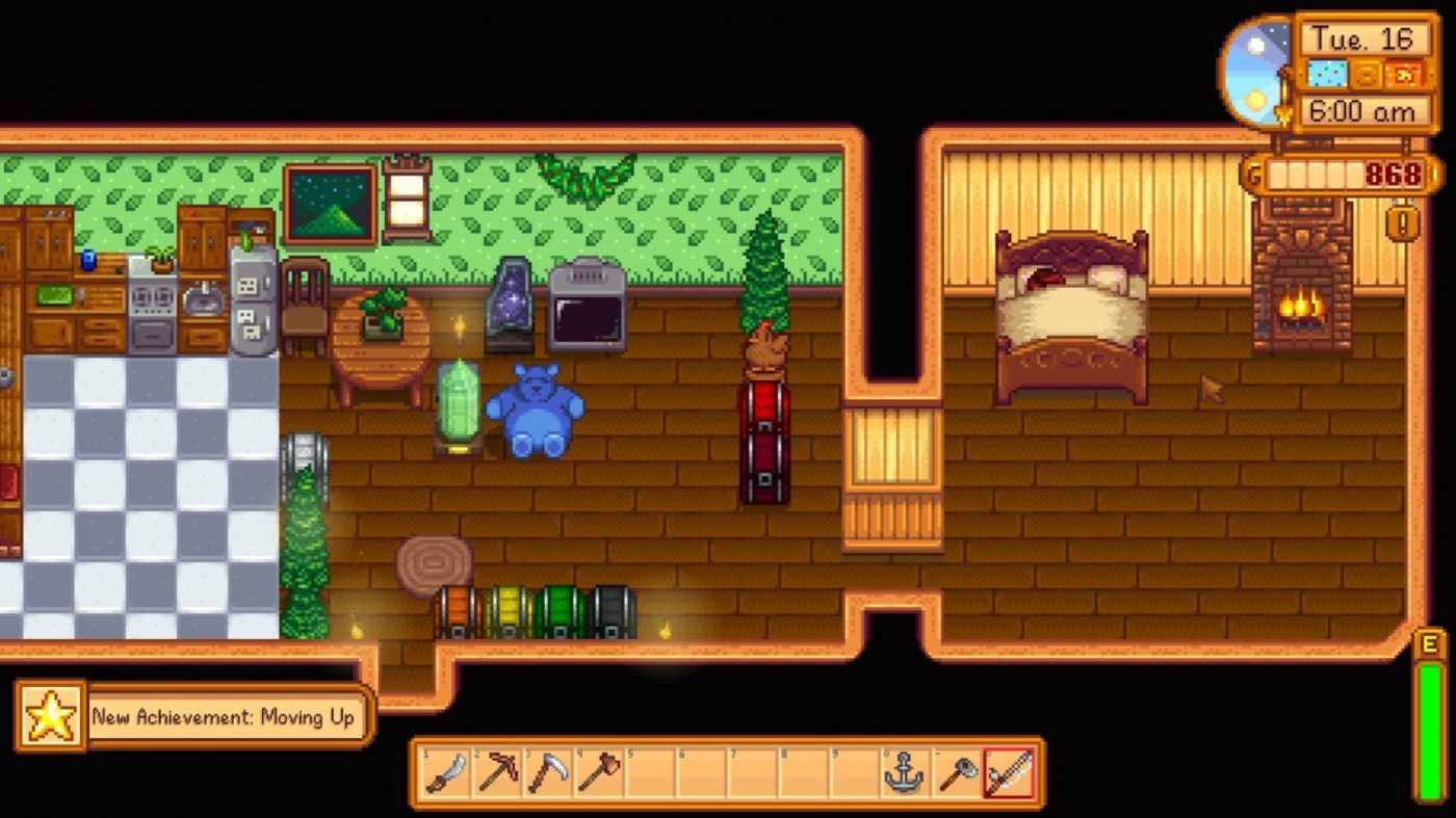 first house upgrade in Stardew Valley