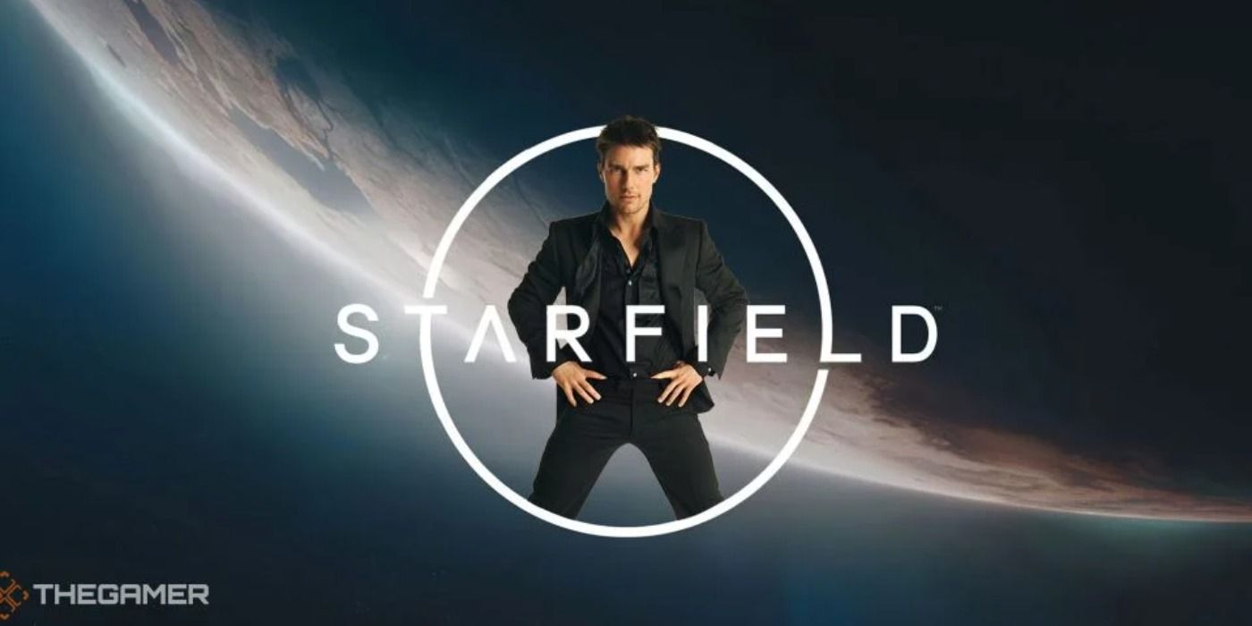 Starfield logo with Tom Cruise inside it