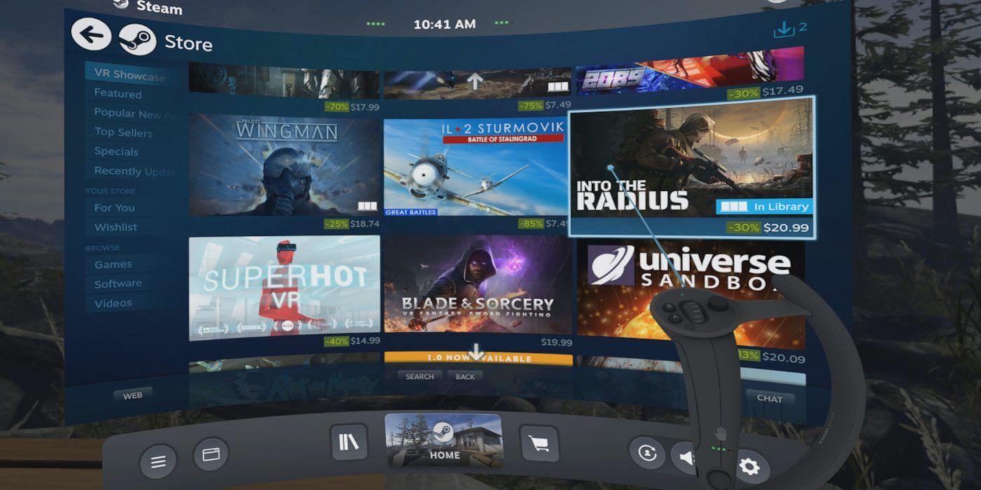 Steam VR Storefront Home Screen Screenshot