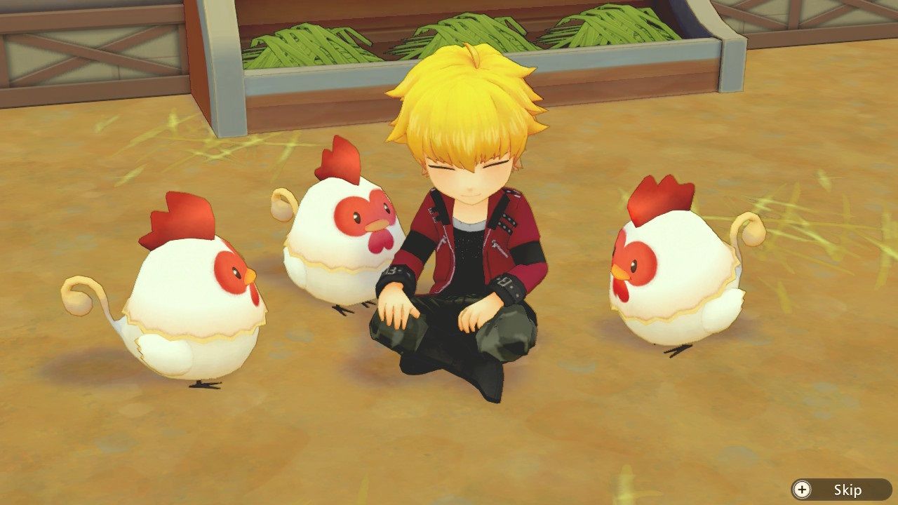 Story of Seasons Pioneers of Olive Town Neil and some chickens