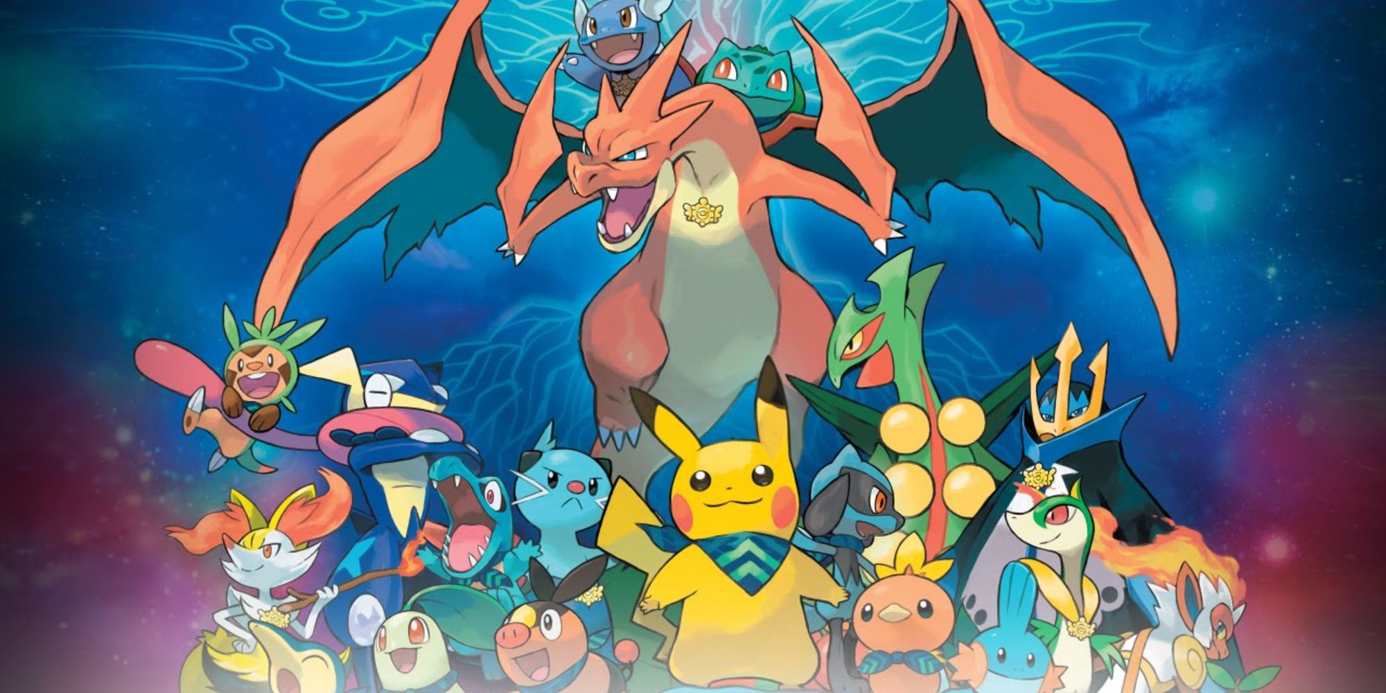 Cover Pikachu Starters Mega Sceptile Charizard Y