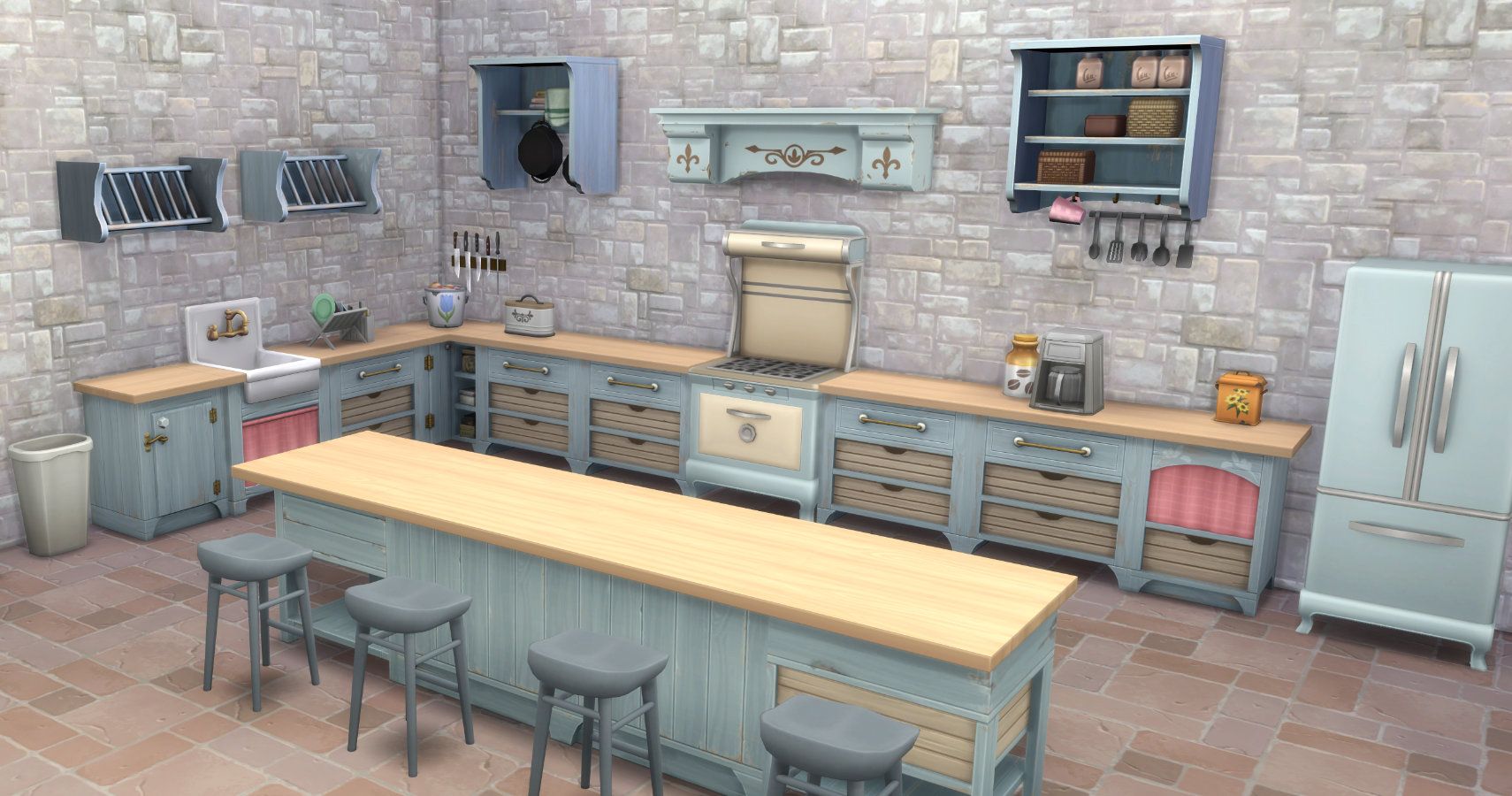 The Sims 4 Everything In The Country Kitchen Kit