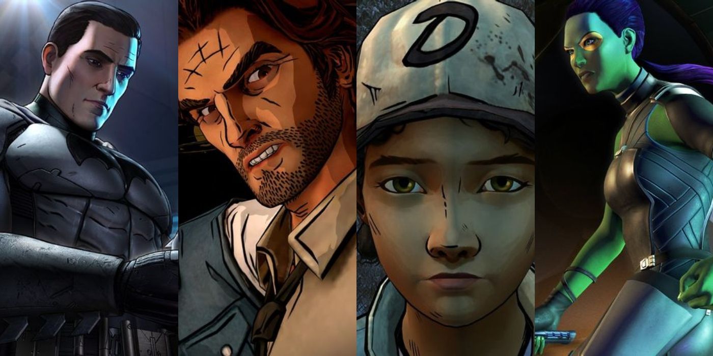 A collage showing some games developed by Telltale Games