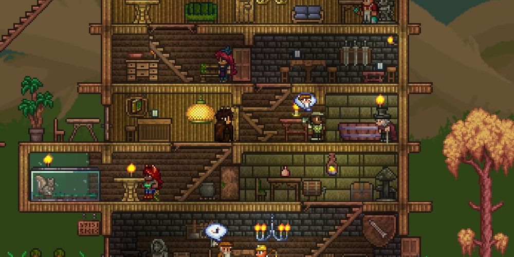 terraria hotel full of npcs