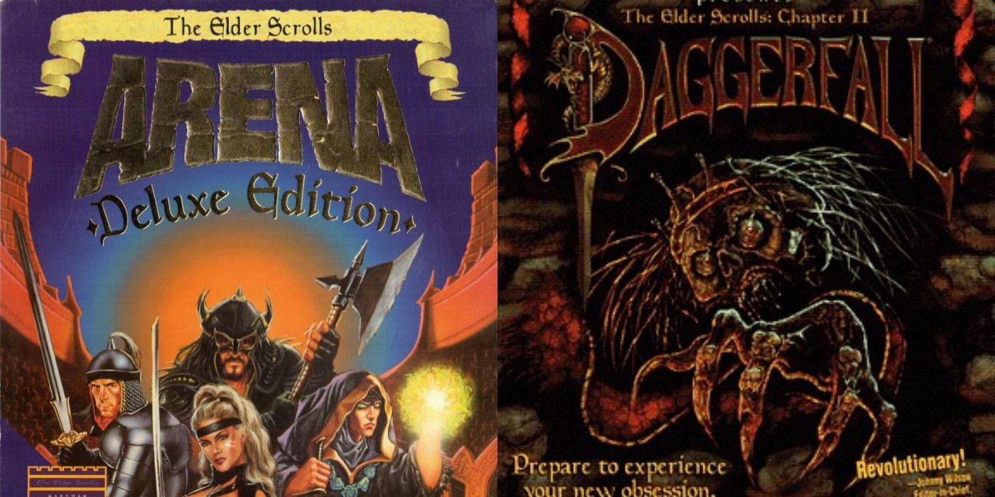 Daggerfall and Arena Game covers