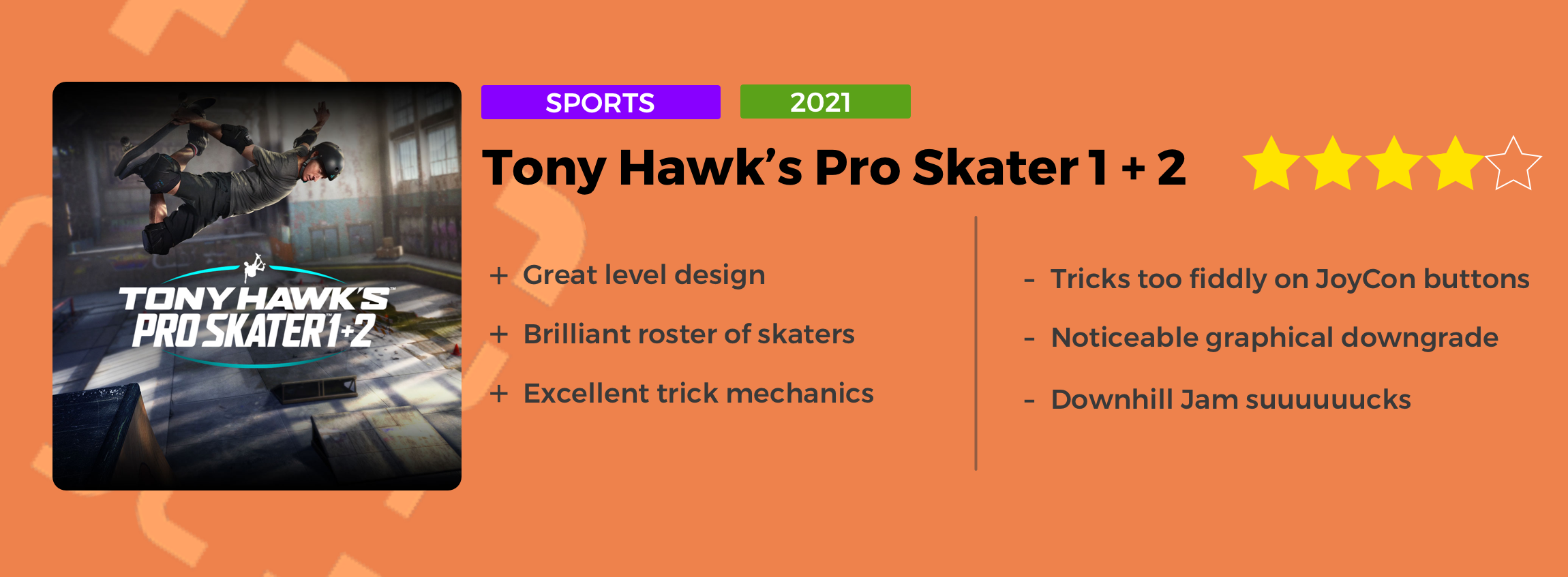 Tony Hawk’s Pro Skater 1 + 2 - Scoreboard