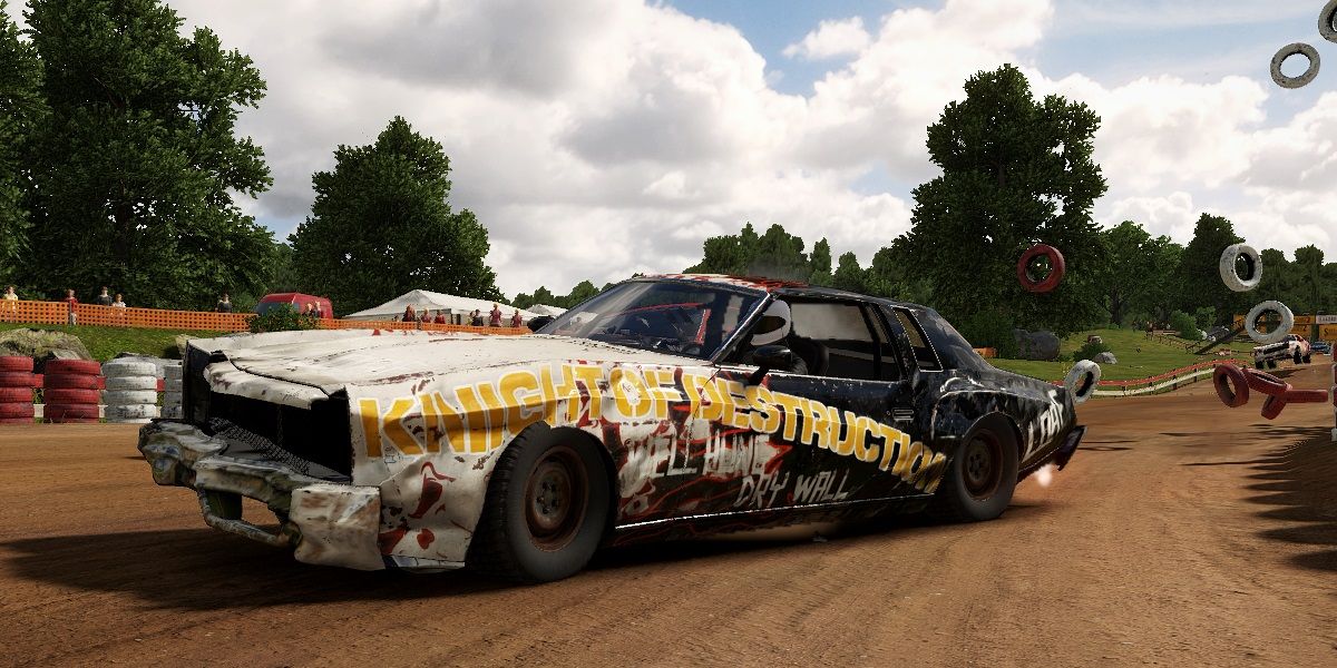 Wreckfest Vehicle Gatecrasher on Dirt Track