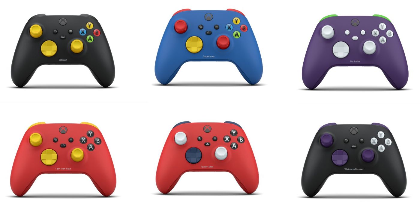 Xbox Design Lab controllers based off of Marvel and DC characters