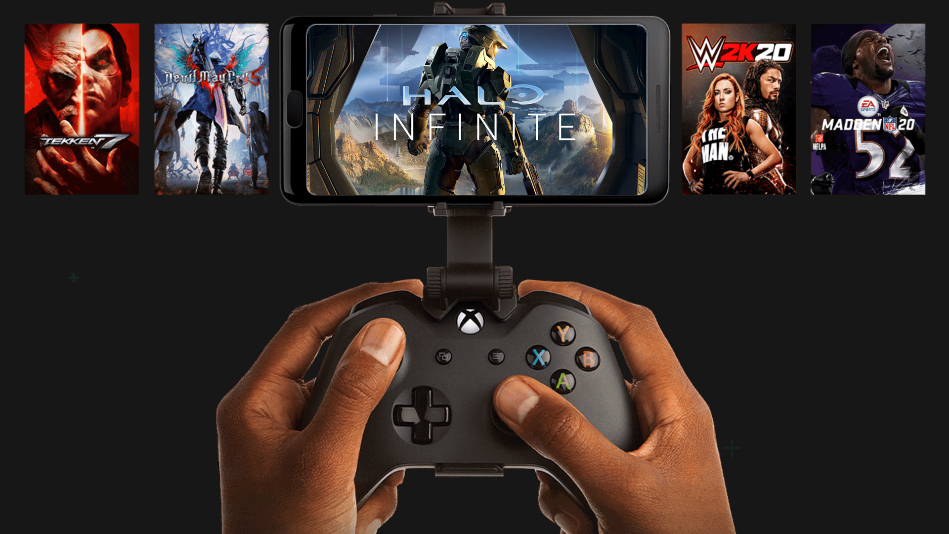 Promotional image of game streaming via Xbox Game Pass.