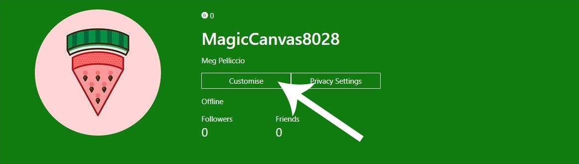 Xbox account profile where to change gamertag