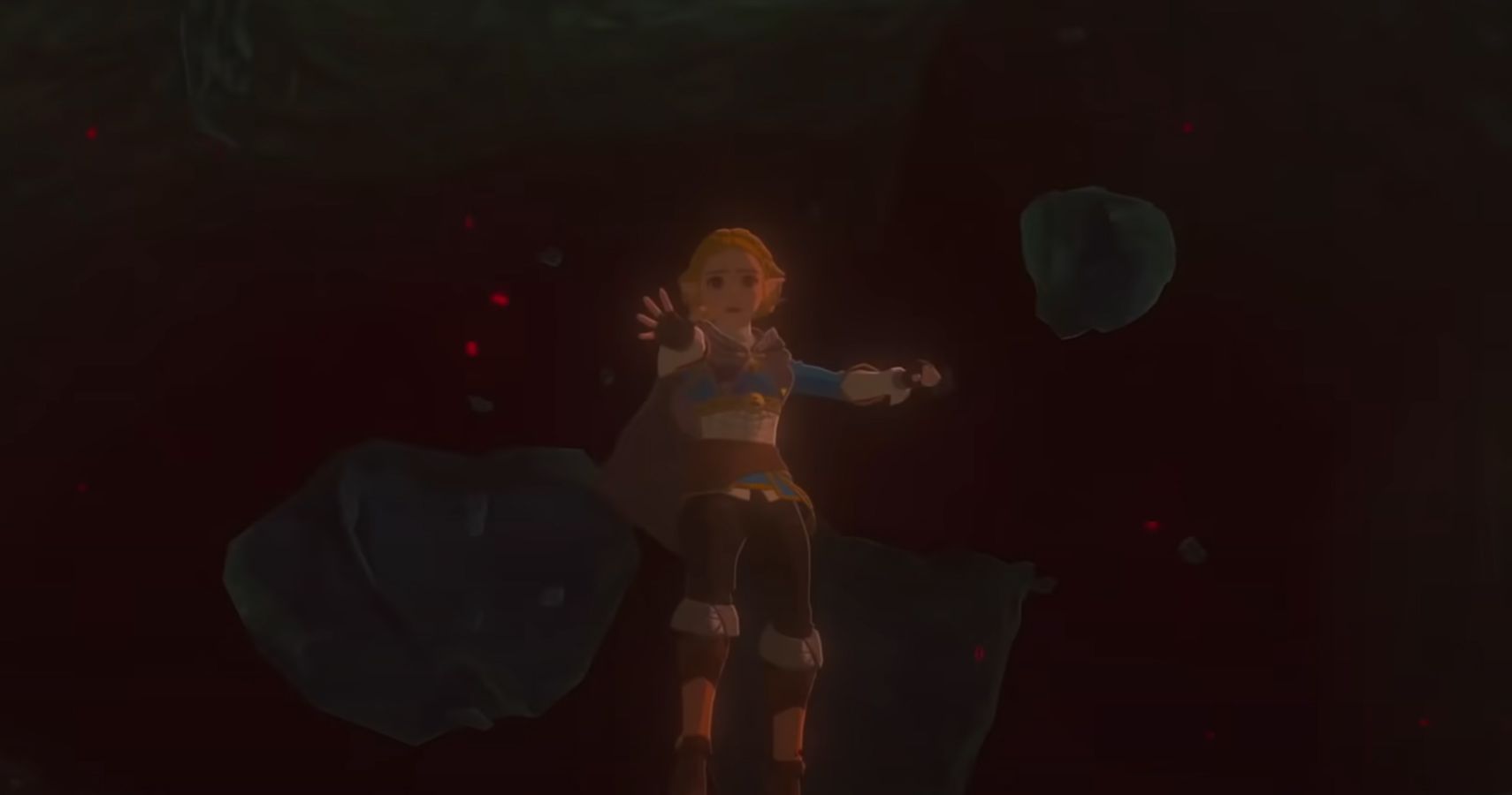 Zelda falling in the BOTW2 trailer