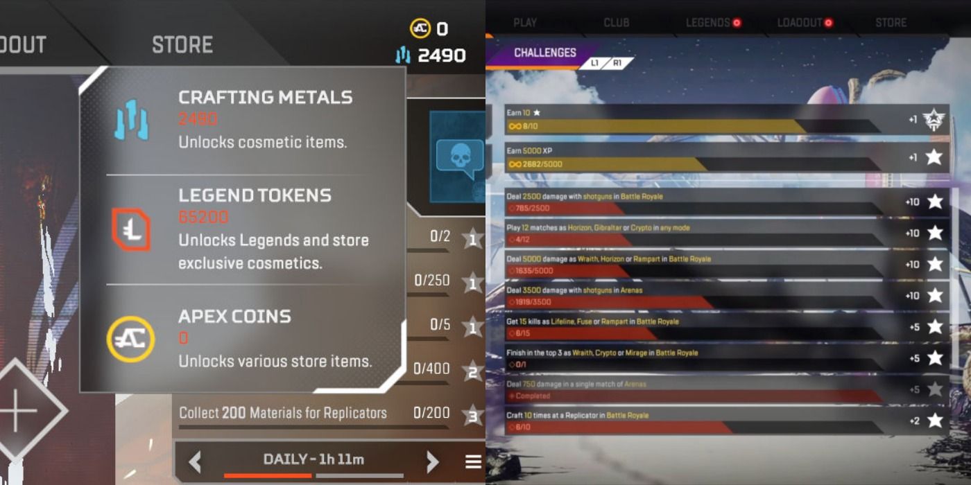 Legend Tokens and Challenges in Apex Legends