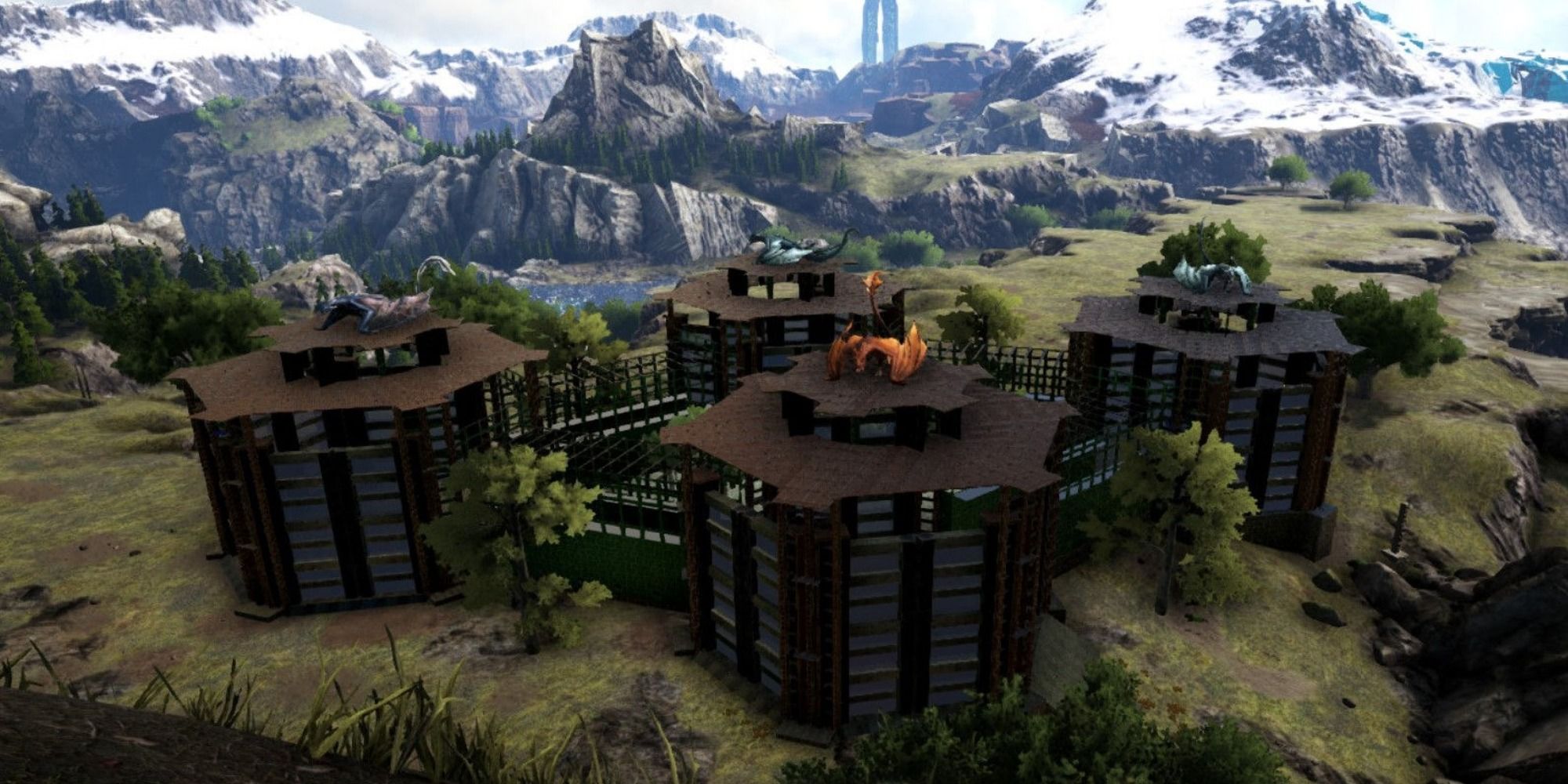 A hexagonal base design in Ark: Survival Evolved