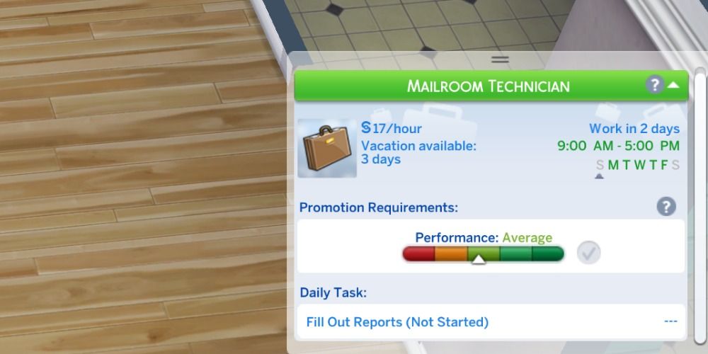 fill out reports task the sims