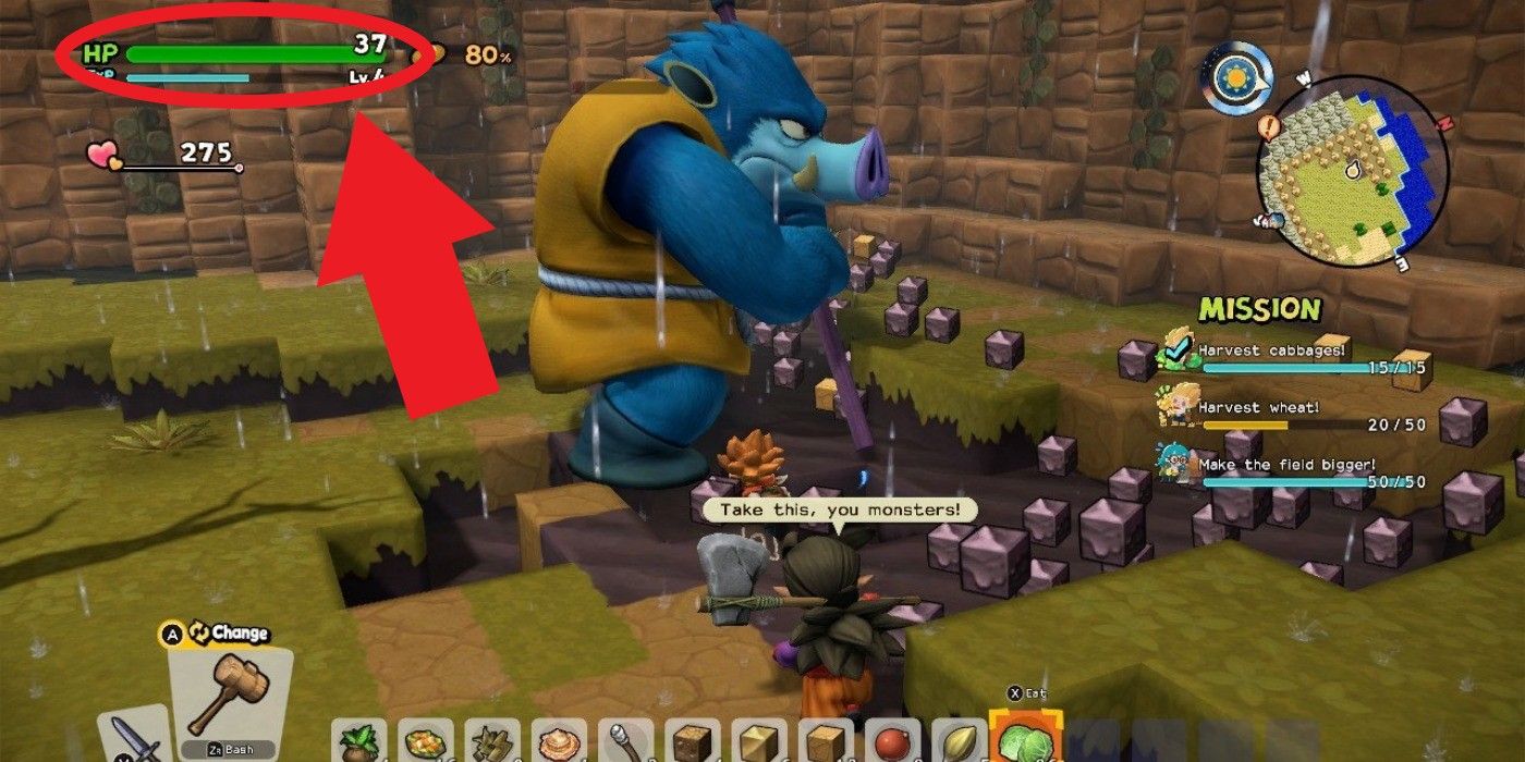 HP Bar in Dragon Quest Builders 2