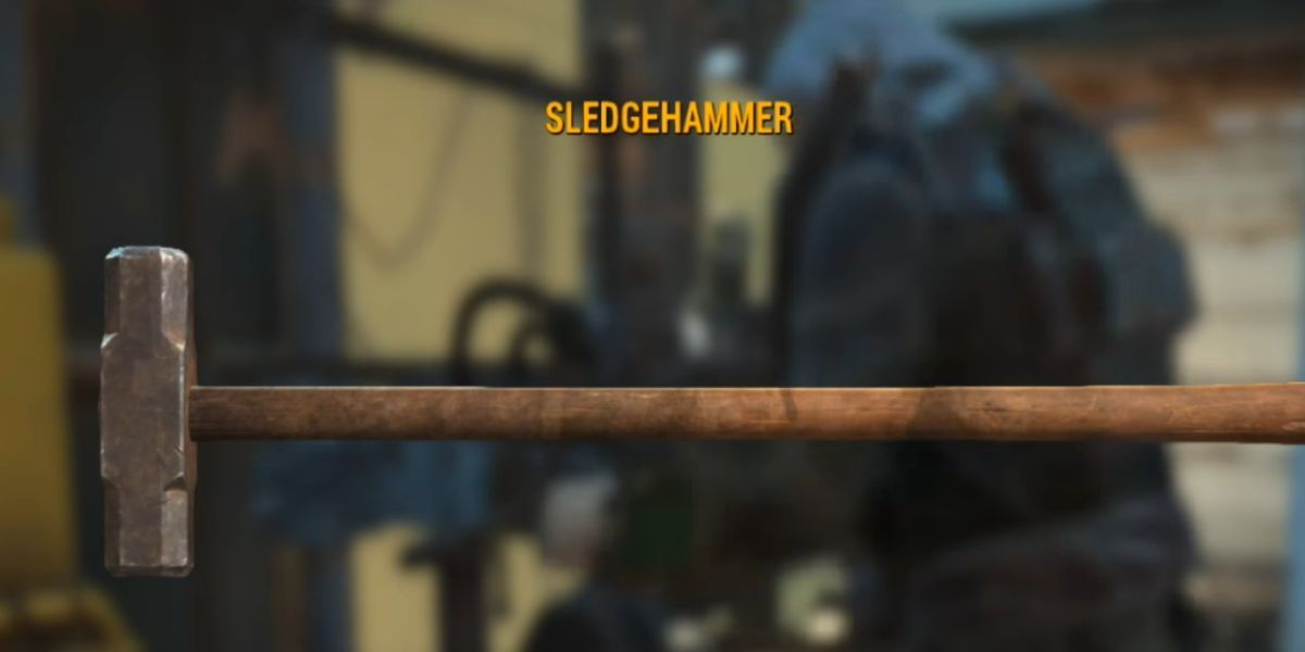 sledgehammer in inventory, fallout
