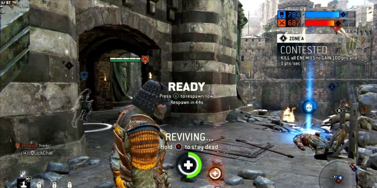 revive teammate in for honor