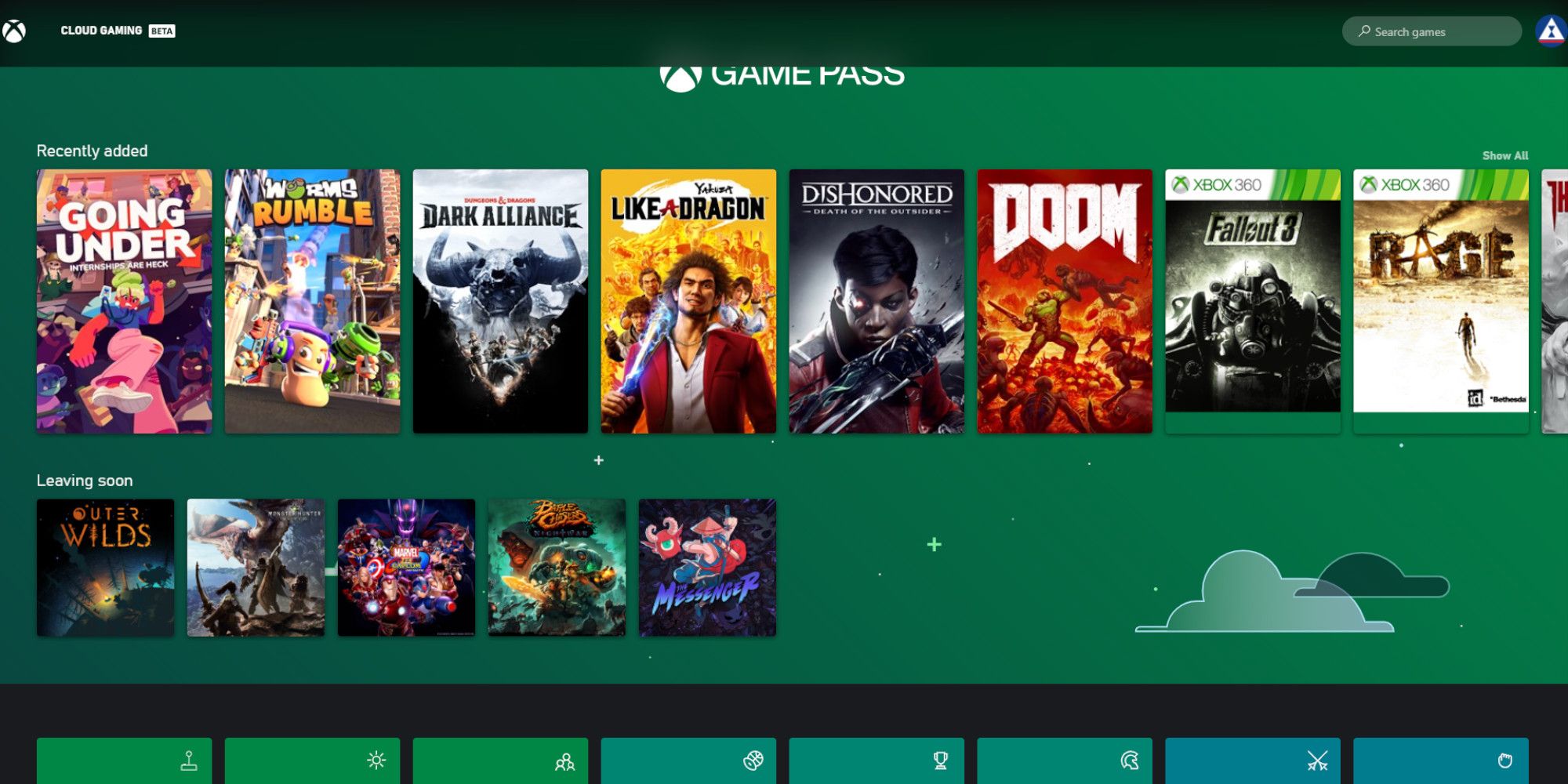 xbox game pass mobile games list