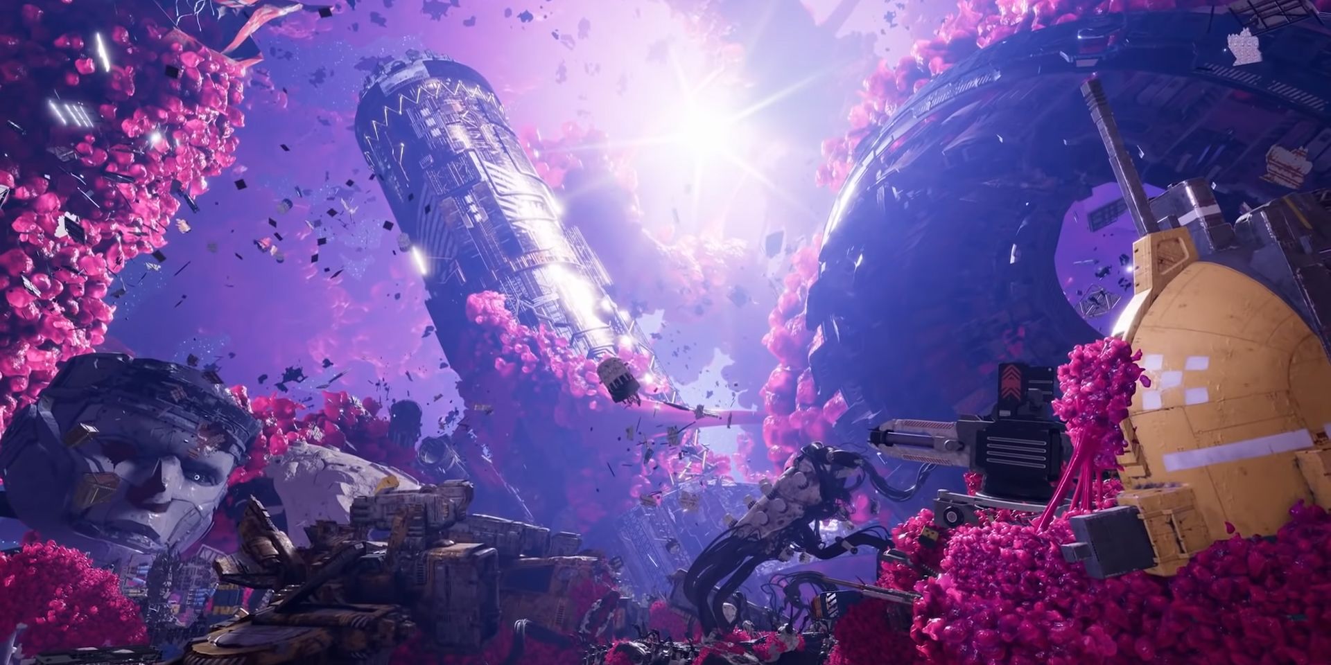 A screenshot showing the scope of the scenery in the Square Enix version of Guardians of the Galaxy