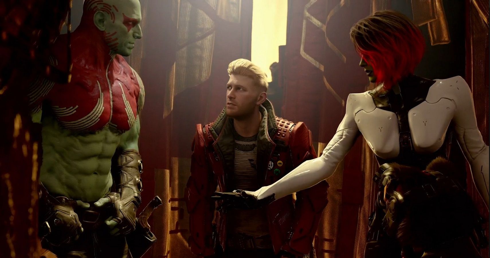 Guardians of the Galaxy game drax quill and gamora