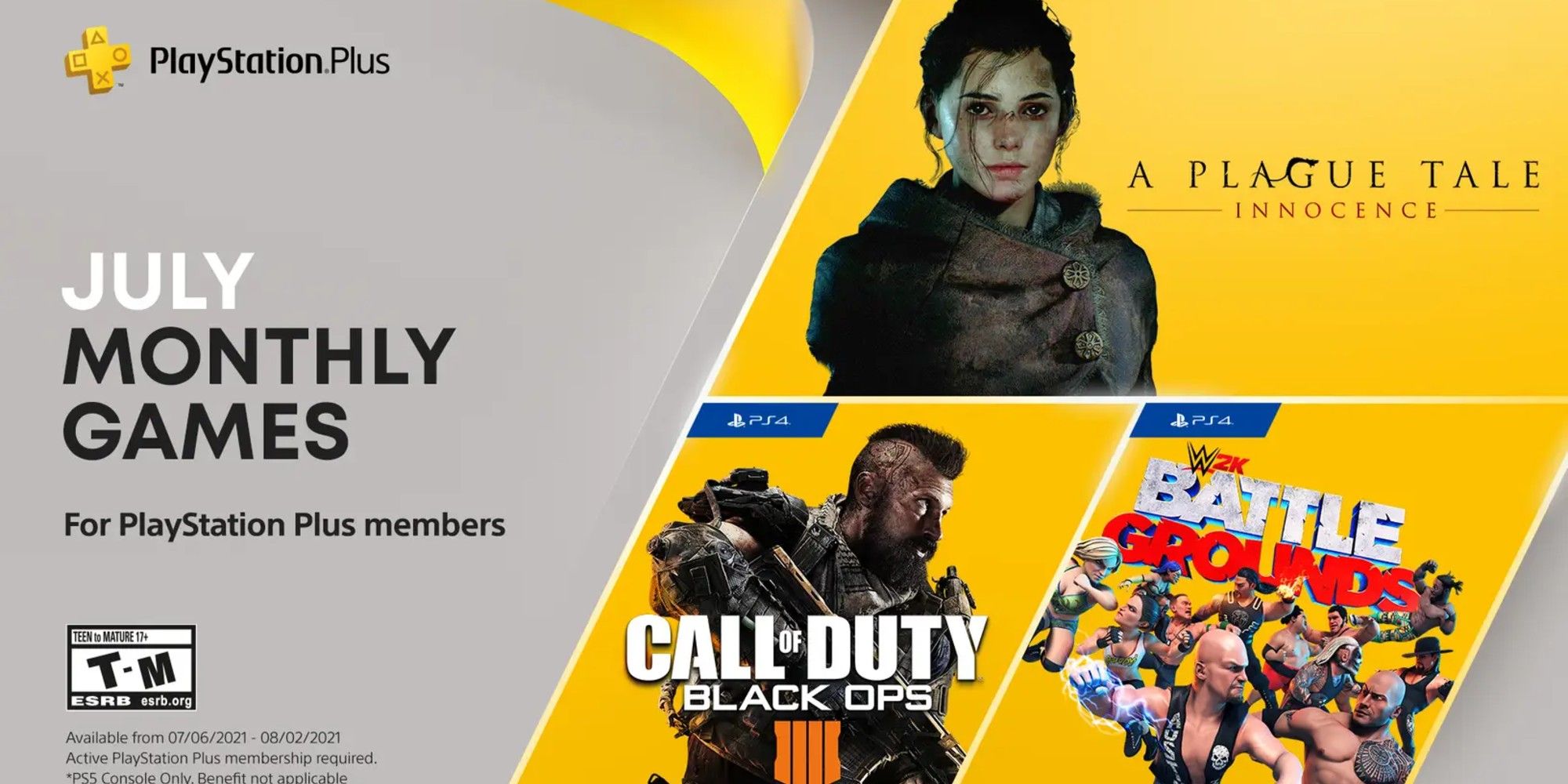Julys PS Plus Games Include Call Of Duty Black Ops 4 And WWE 2K