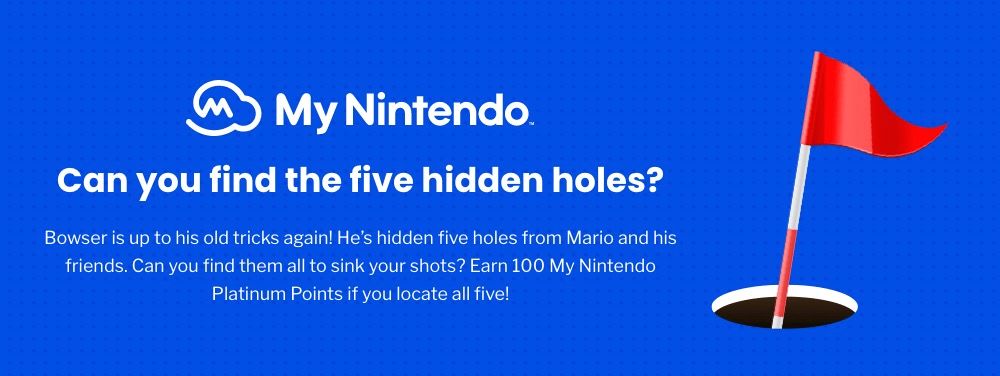 My Nintendo website secret golf holes mini-game rules