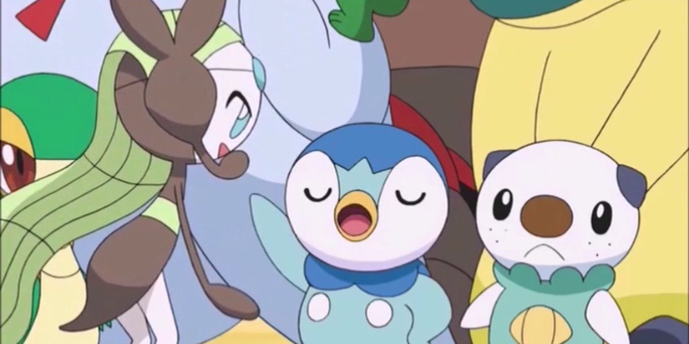 meloetta from pokemon looking at oshawott