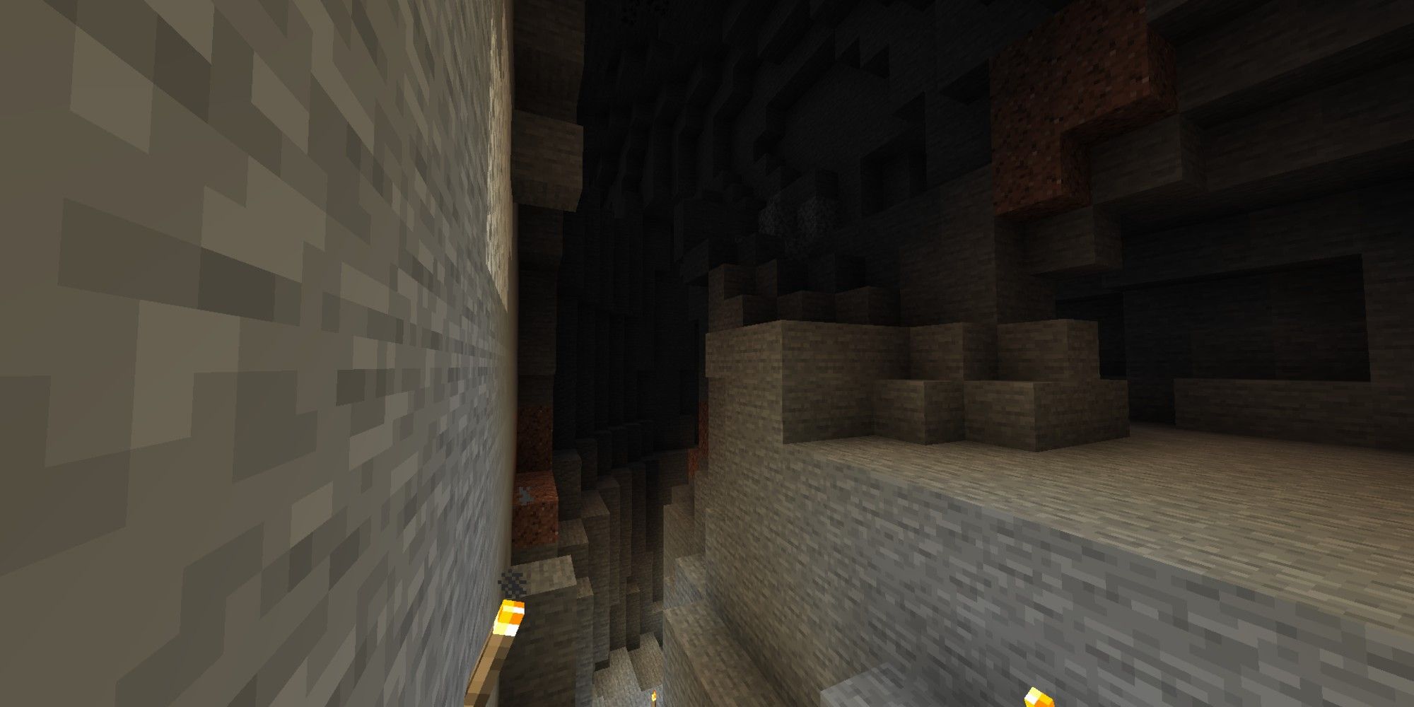 minecraft cave tunnel dark allowing mobs to spawn