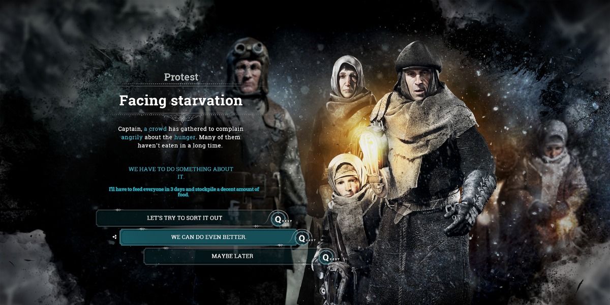facing starvation in frostpunk