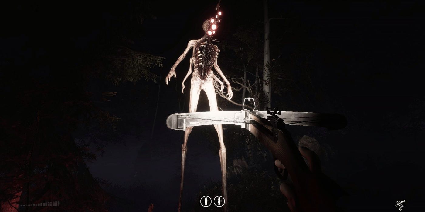 Sign Of Silence: Player With Crossbow Encountering Sound Making Monster