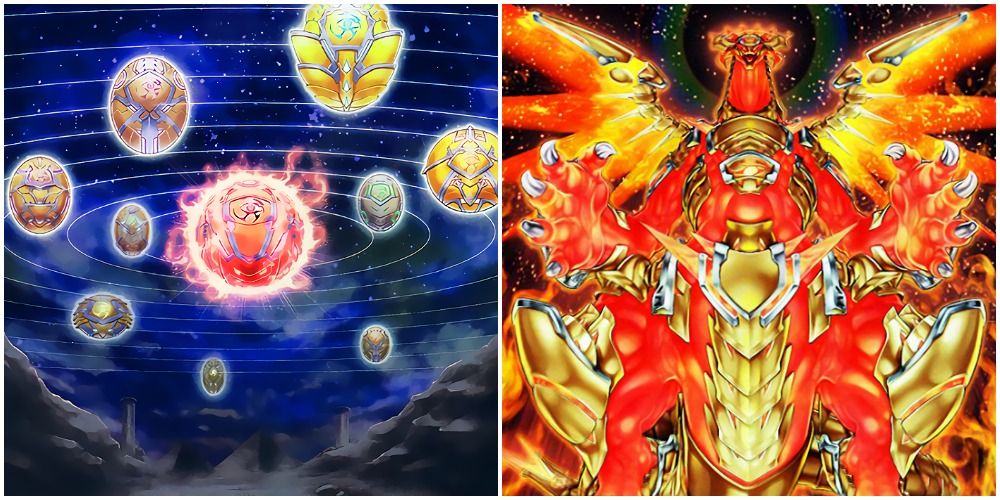 yugioh hieratic spheres ands un dragon overlord card art