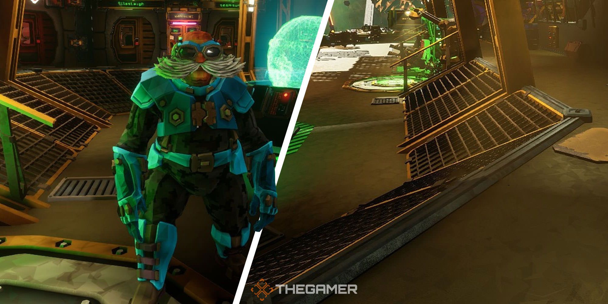 Split image of scout and space rig